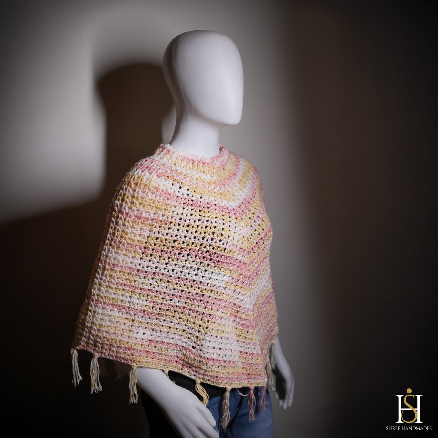 PONCHO MULTICOLORED YELLOW