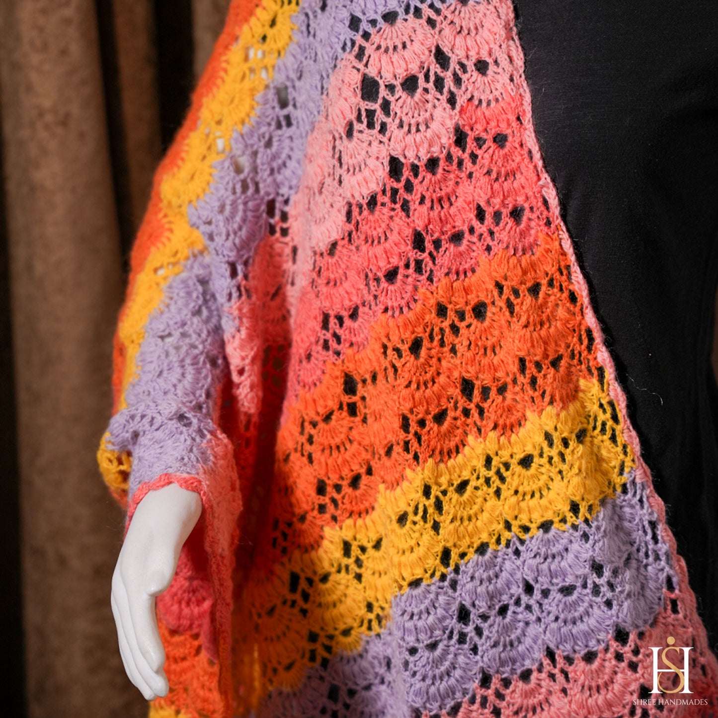 SHAWL ORANGE MULTICOLOURED