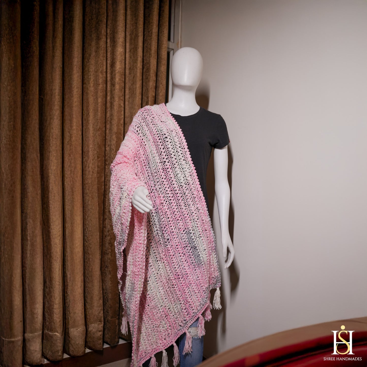 SHAWL PINK MULTICOLOURED