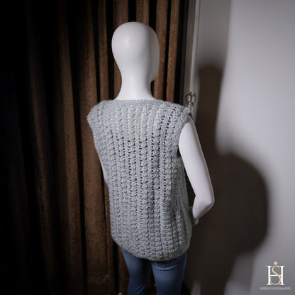 SLEEVELESS CARDIGAN
