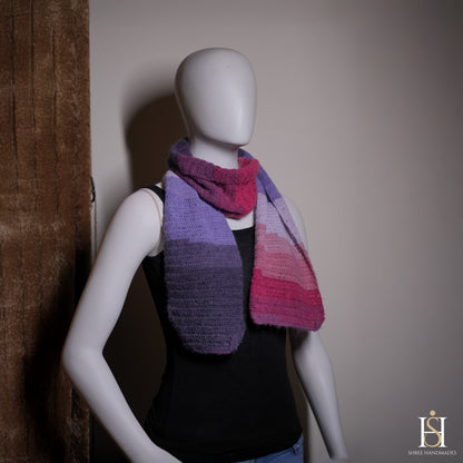 MUFFLER PURPLE MULTICOLOURED