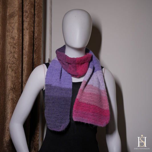 MUFFLER PURPLE MULTICOLOURED