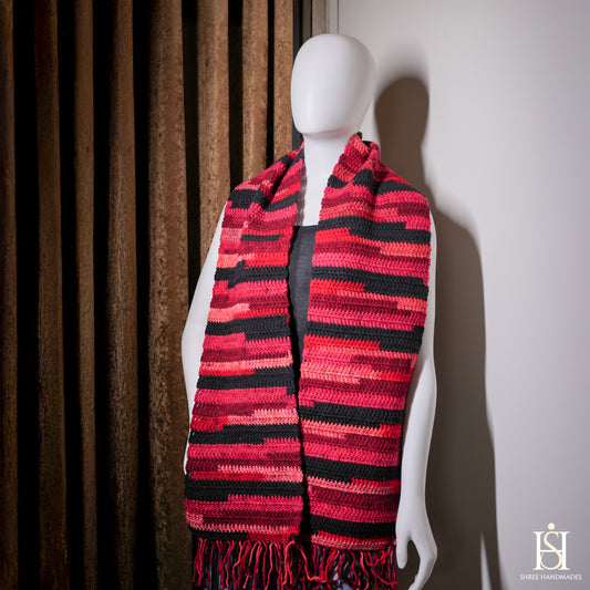 MUFFLER RED MULTICOLOURED