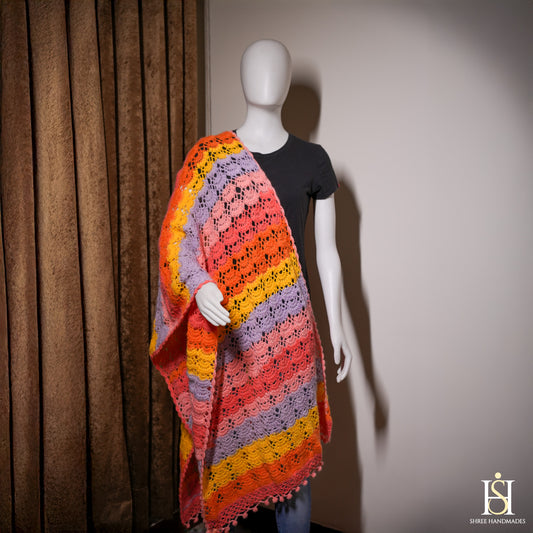SHAWL ORANGE  MULTICOLOURED
